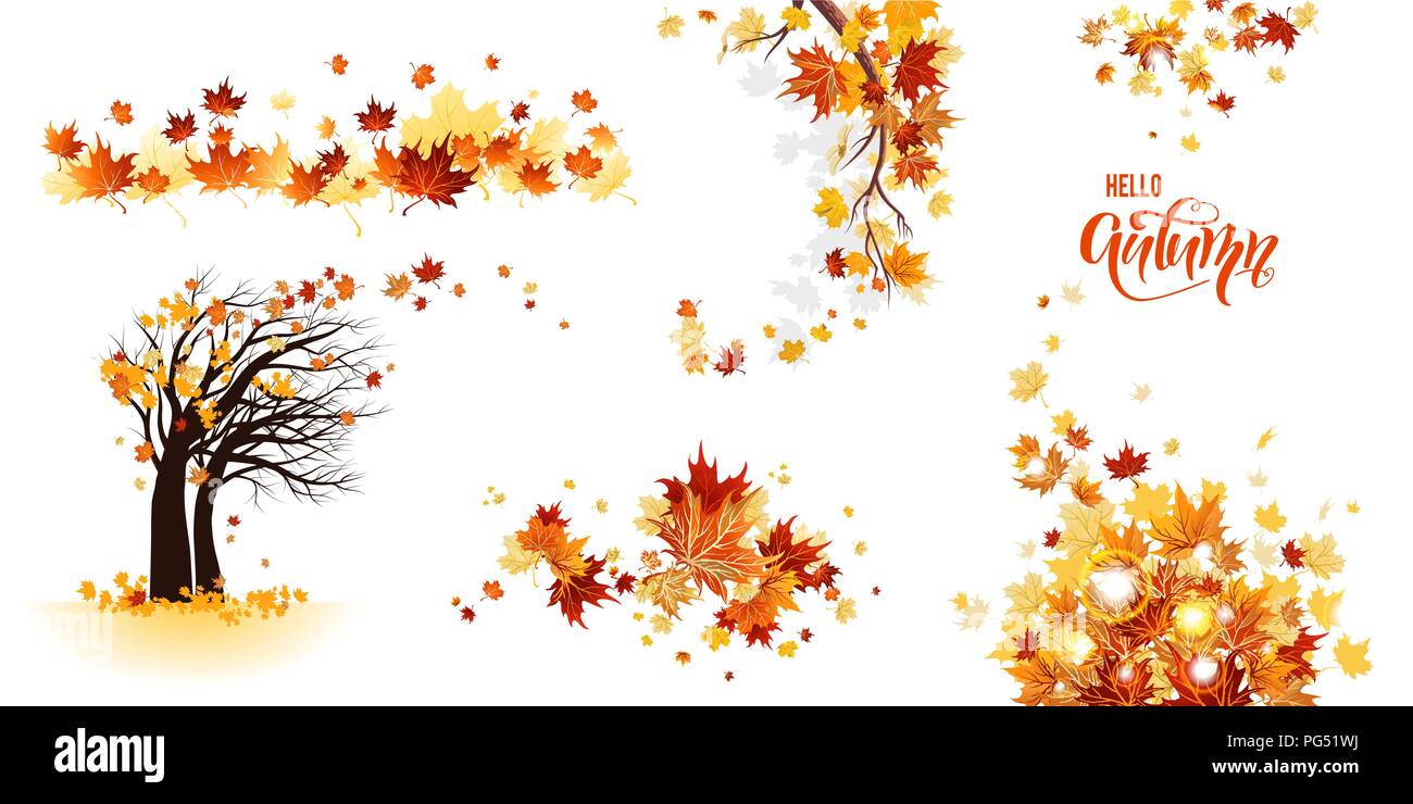 Saison Dekor Elemente Stock Vektor