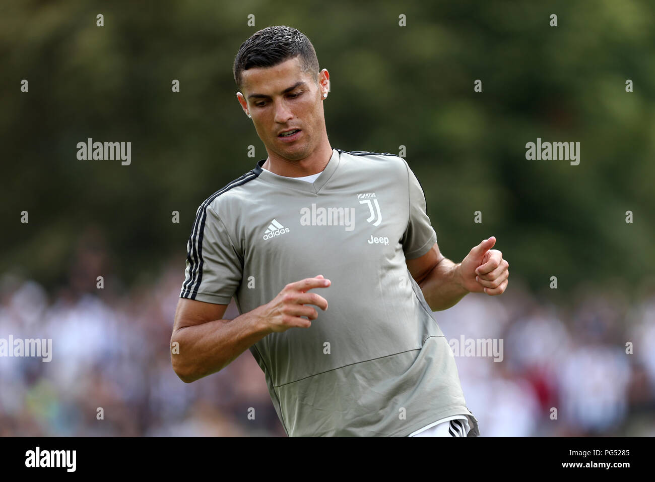 Cristiano Ronaldo von Juventus Turin FC während der Vorsaison Freundschaftsspiel zwischen Juventus Juventus A und B. Stockfoto