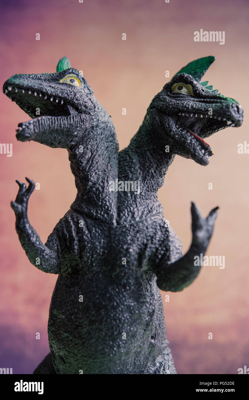 Sound Dinosaurierfiguren mit Zwei Köpfen Realistisches Dino Creative 