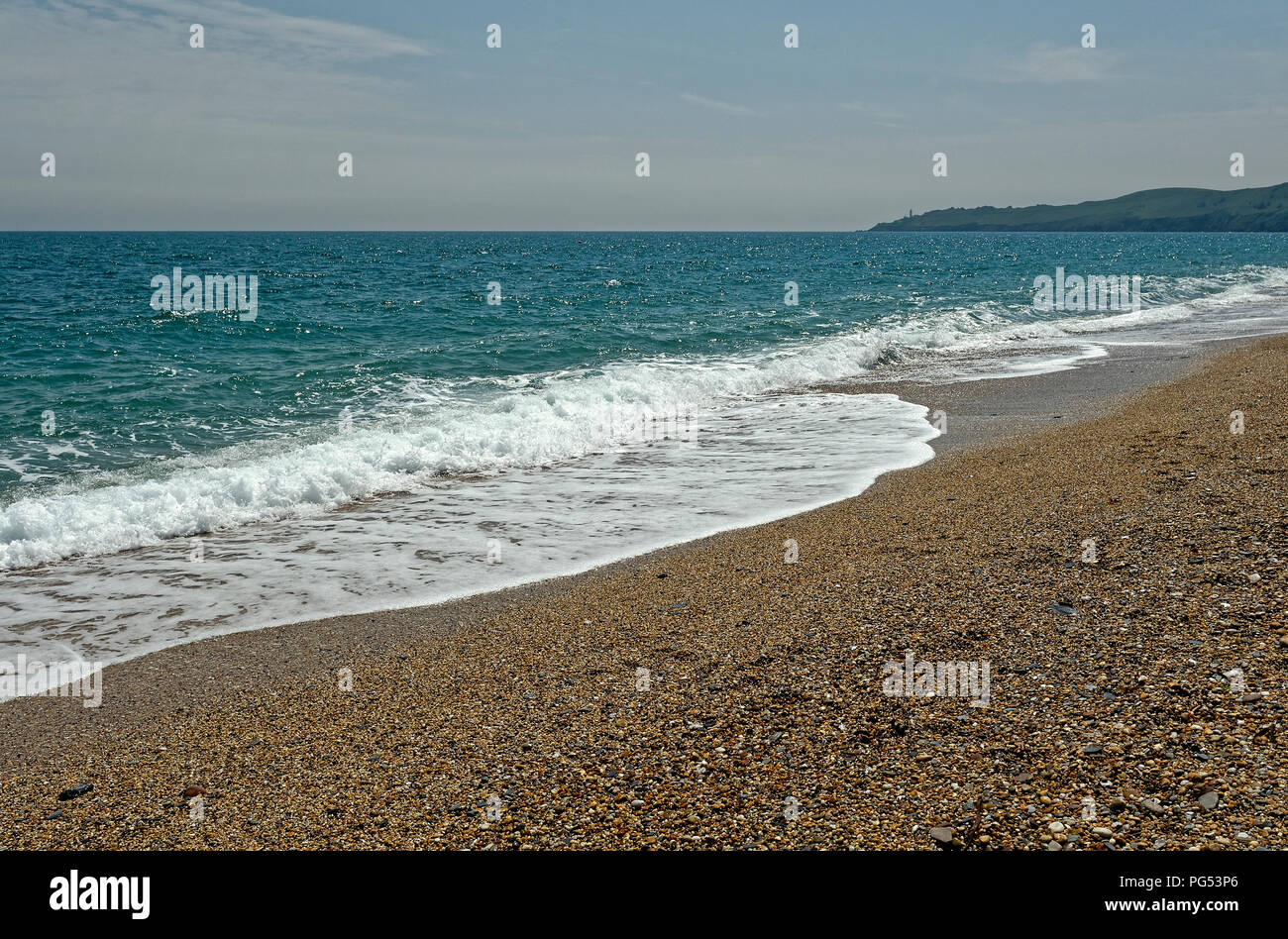 Beesands Strand Stockfoto