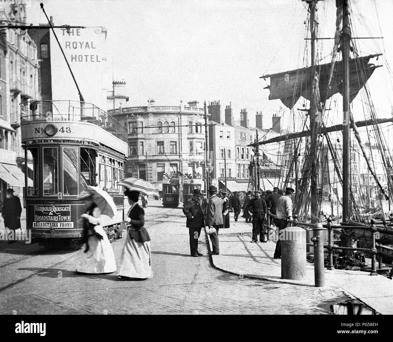 Die Quayside, Ramsgate, Anfang 1900 s Stockfoto