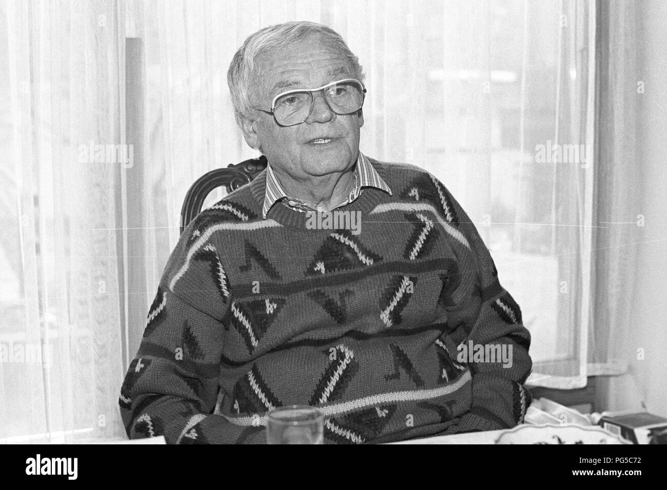 "Die tschechische Bildhauer und Maler Karel Malich (geboren 1924). Malich war Mitbegründer der Künstlergruppe "kupina Krizovatka" und ab 1990 als Professor an der Akademie der Bildenden Künste in Prag. Stockfoto