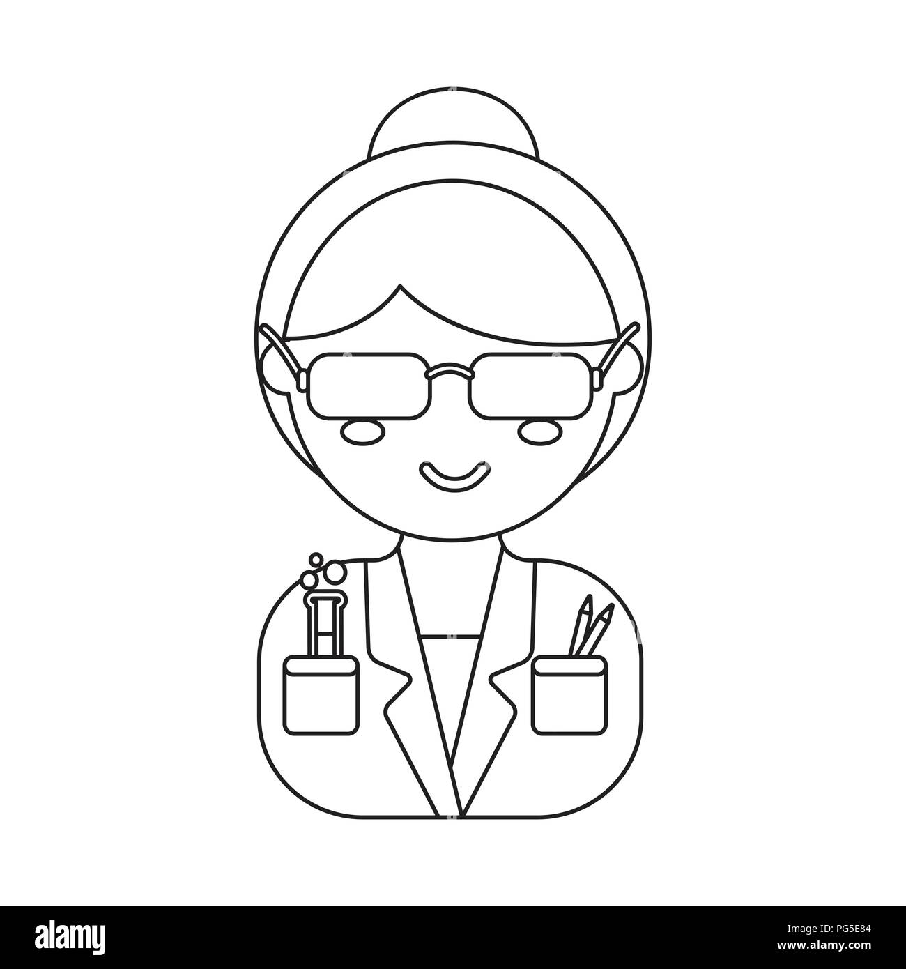 Wissenschaftler skizzieren Symbol. Illustration für web und mobile. Stock Vektor