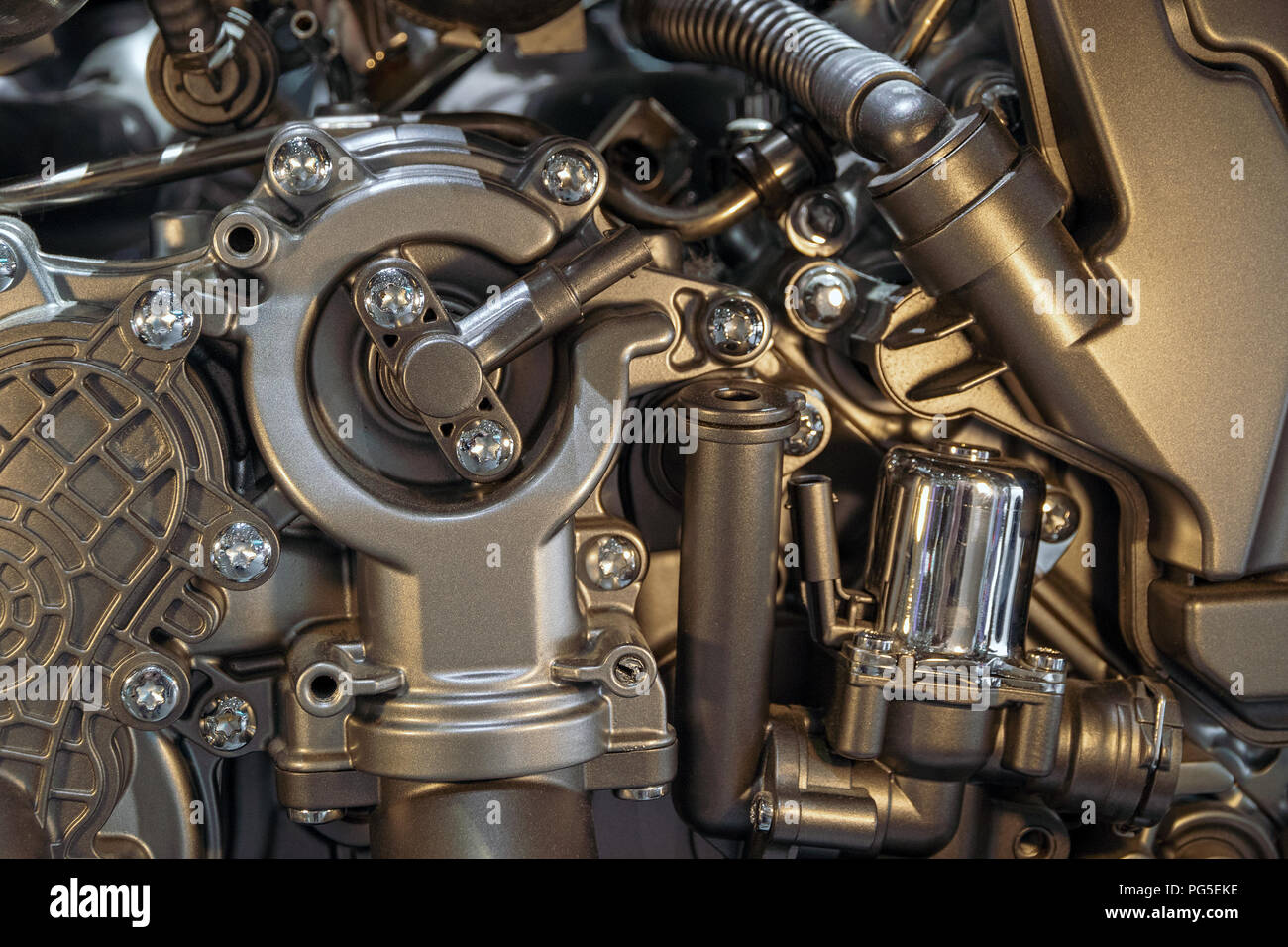 Modernes auto motor Details Stockfoto