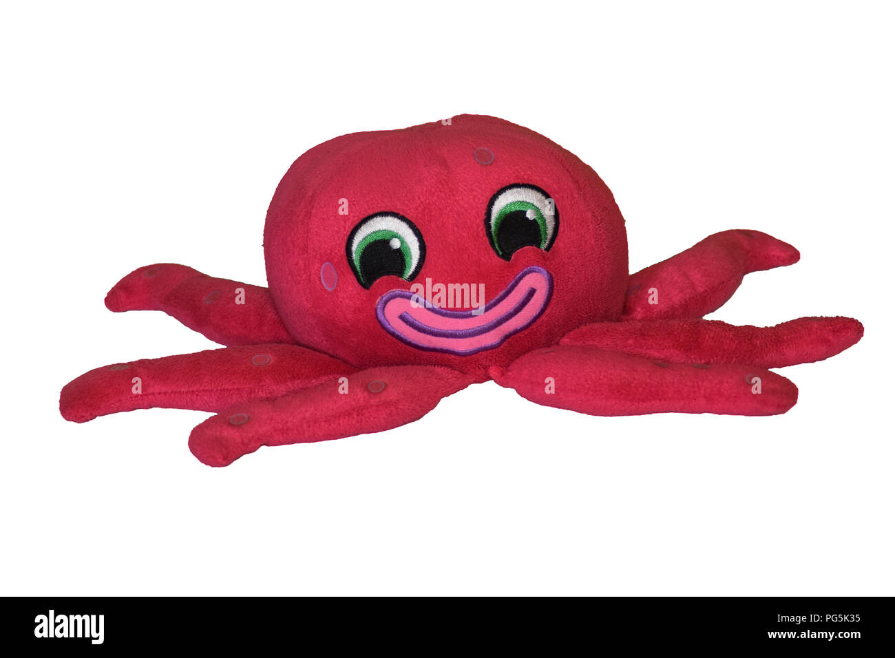 Octopus Puppe isoliert auf weißem Stockfoto