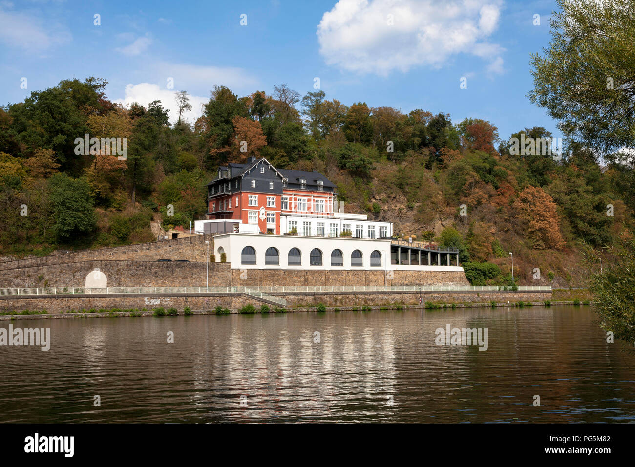 Ehemalige Jugendherberge Kahlenberg an der Ruhr in Mülheim an der Ruhr, heute Luxus Apartments, Ruhrgebiet, Deutschland. ehemalige Jugendherberge Stockfoto