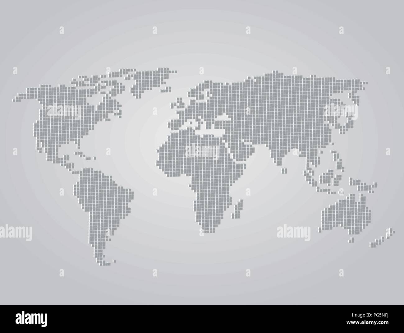 World Map 3d gefalteten Quadrate Vector Illustration Stock Vektor
