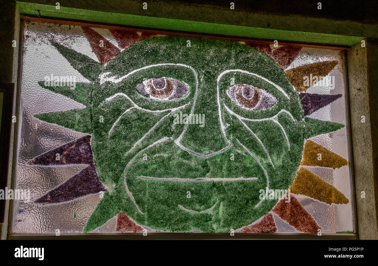 Nieu Bethesda, Südafrika - die Owl House Museum in die Stadt kam über, wenn der Eigentümer Helen Martins's House in ein Outsider Art venue gedreht Stockfoto