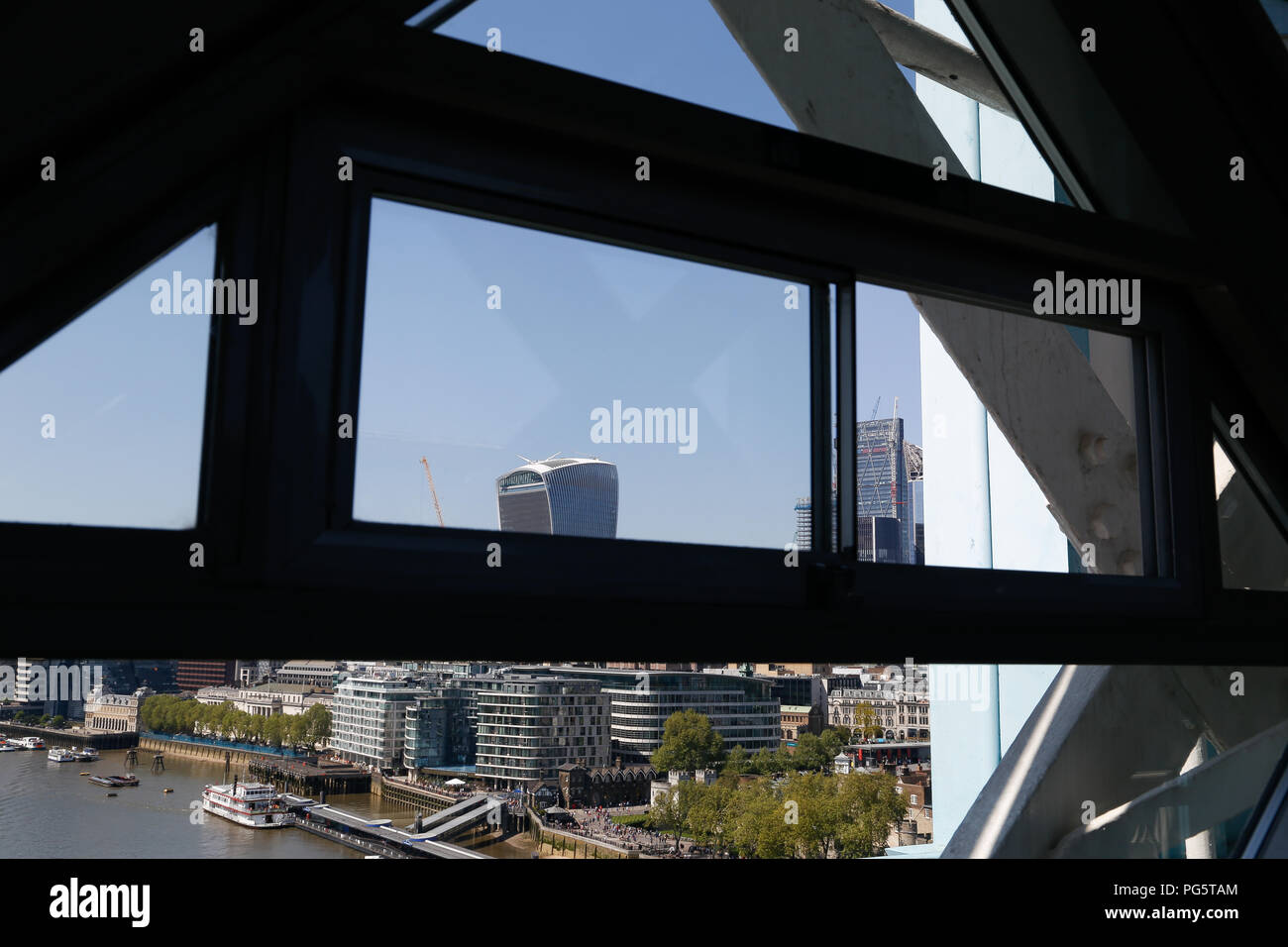 Blick von der London Bridge. Stockfoto