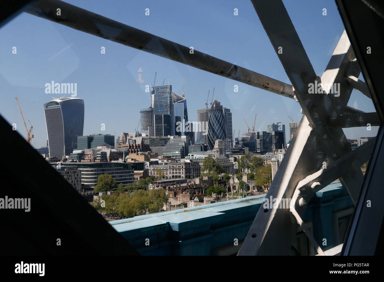 Blick von der London Bridge. Stockfoto
