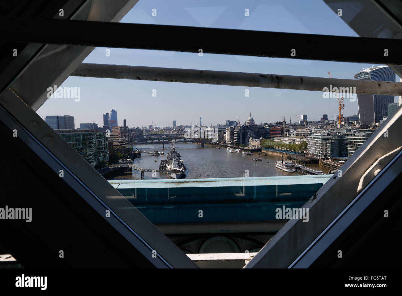 Blick von der London Bridge. Stockfoto