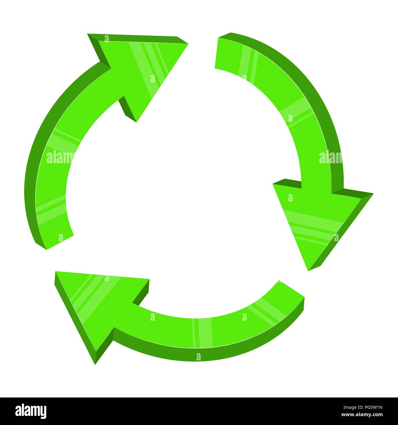 Green eco Pfeil Zyklus vektor design auf weißem Hintergrund Stock Vektor