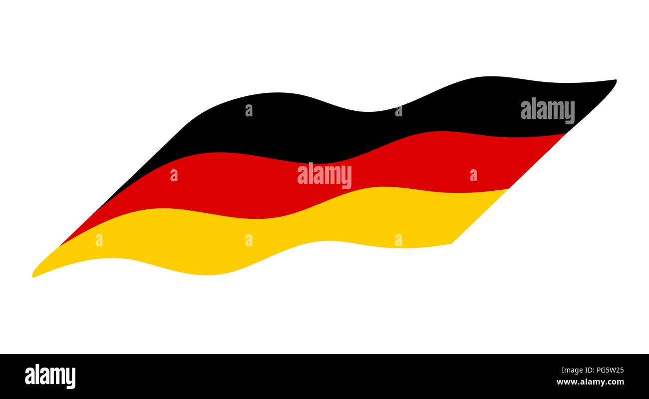 Deutschland Fahne einfach Wave vektor design auf weißem Hintergrund Stock Vektor Deutschland Fahne einfach Wave vektor design auf weißem Hintergrund Stock Vektor