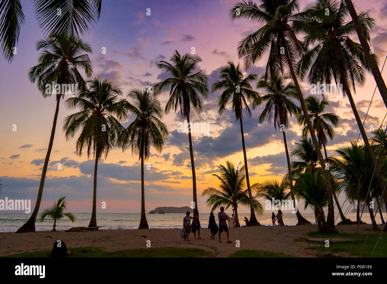 Strand, Corcovado Nationalpark, Halbinsel Osa, Costa Rica. Stockfoto