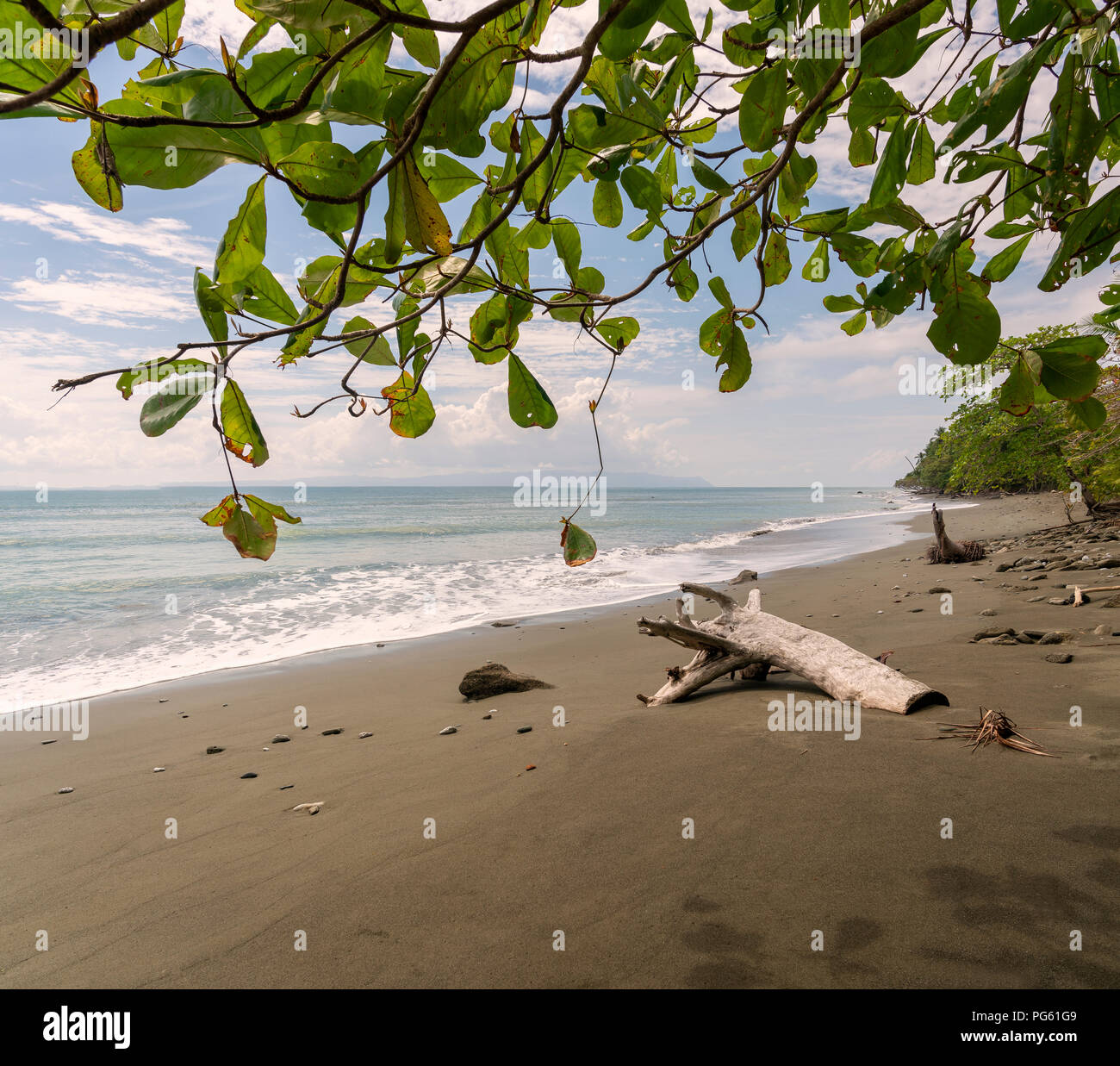 Strand, Corcovado Nationalpark, Halbinsel Osa, Costa Rica. Stockfoto