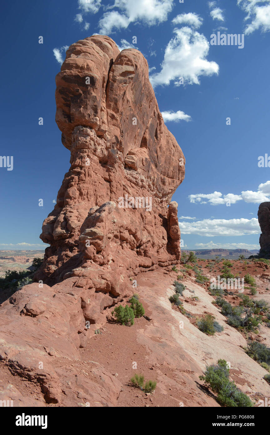 Historische berühmten Ziel der Arches National Park Utah Western Geologie felsige Steinwüste Schluchten Landschaft American National Park Monument Reisen Stockfoto