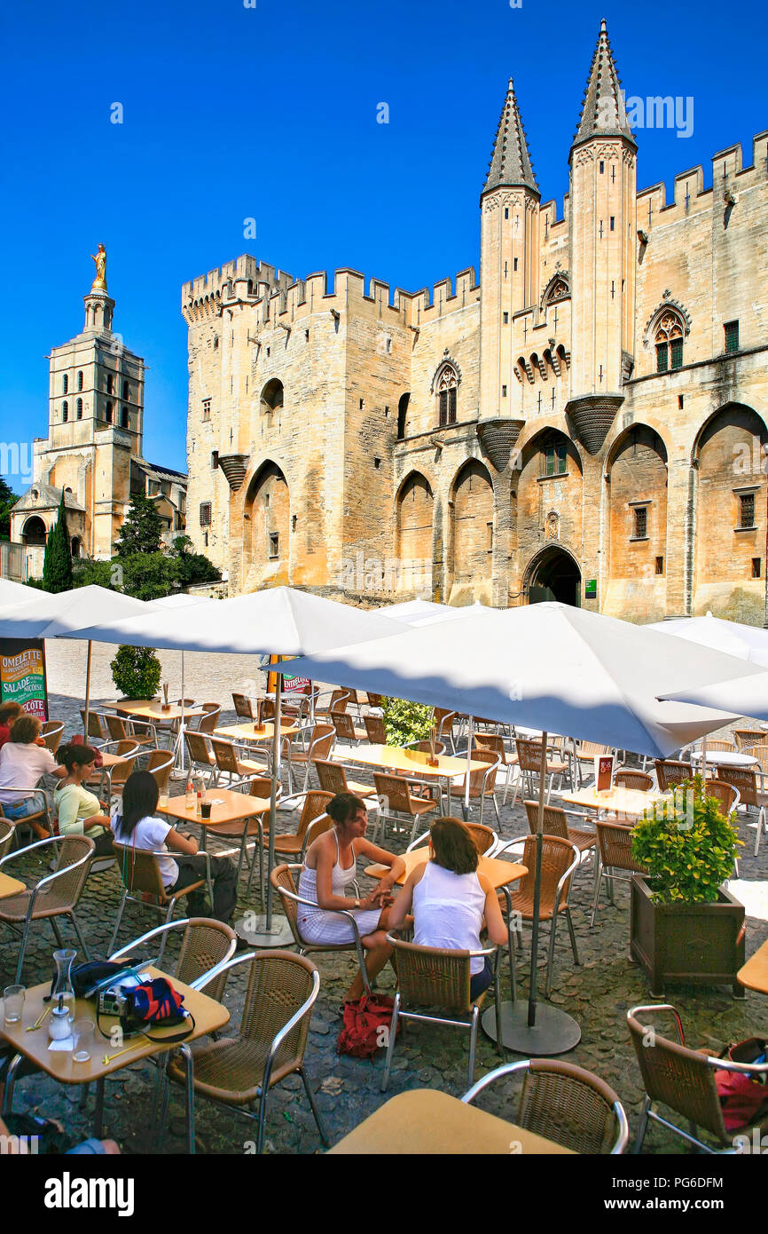 Papst Palast Avignon Frankreich Stockfoto