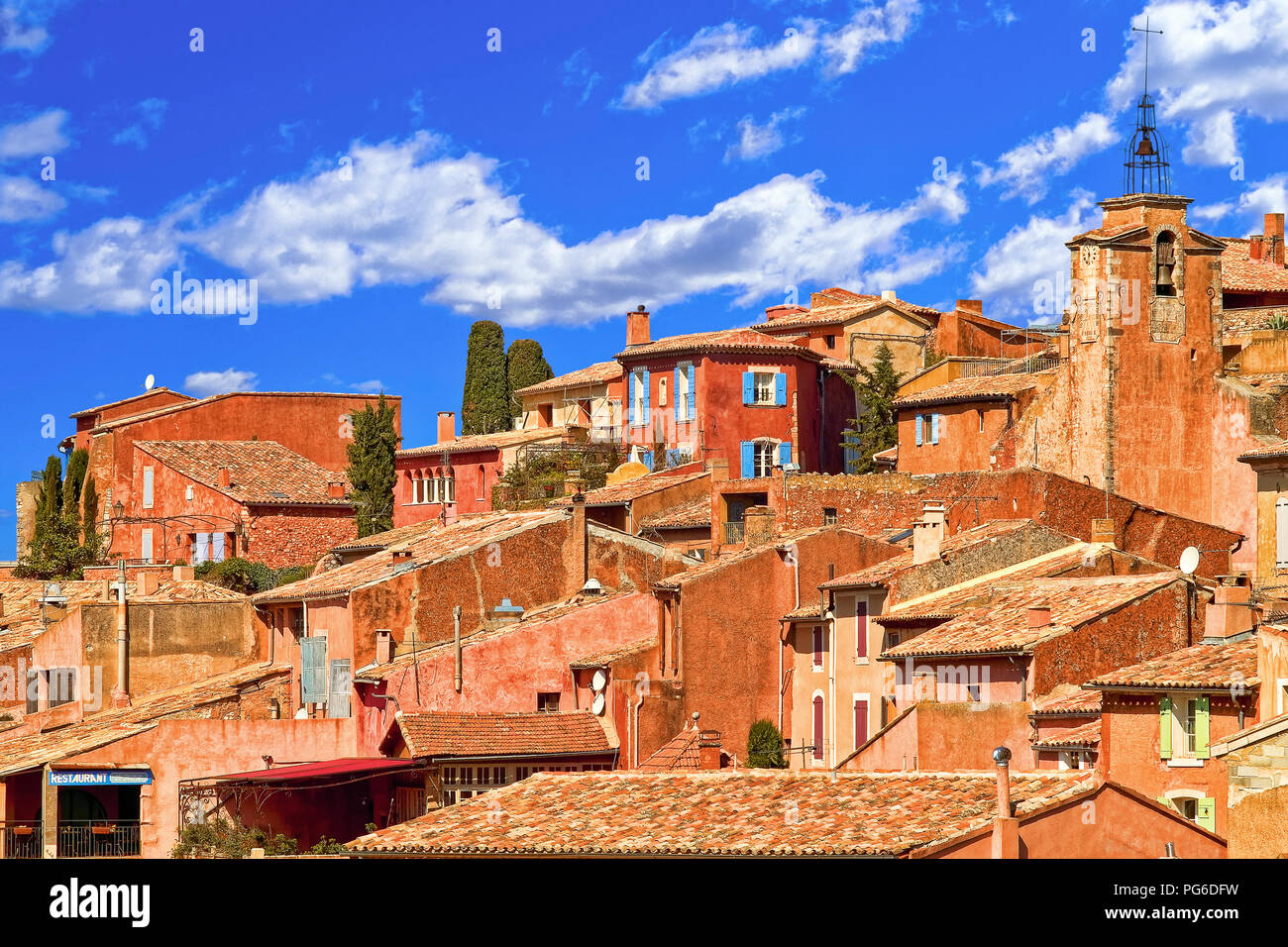 Das Dorf Roussillon Stockfoto