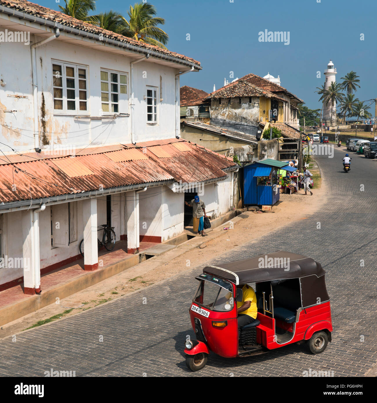 Platz streetview in Galle, Sri Lanka. Stockfoto