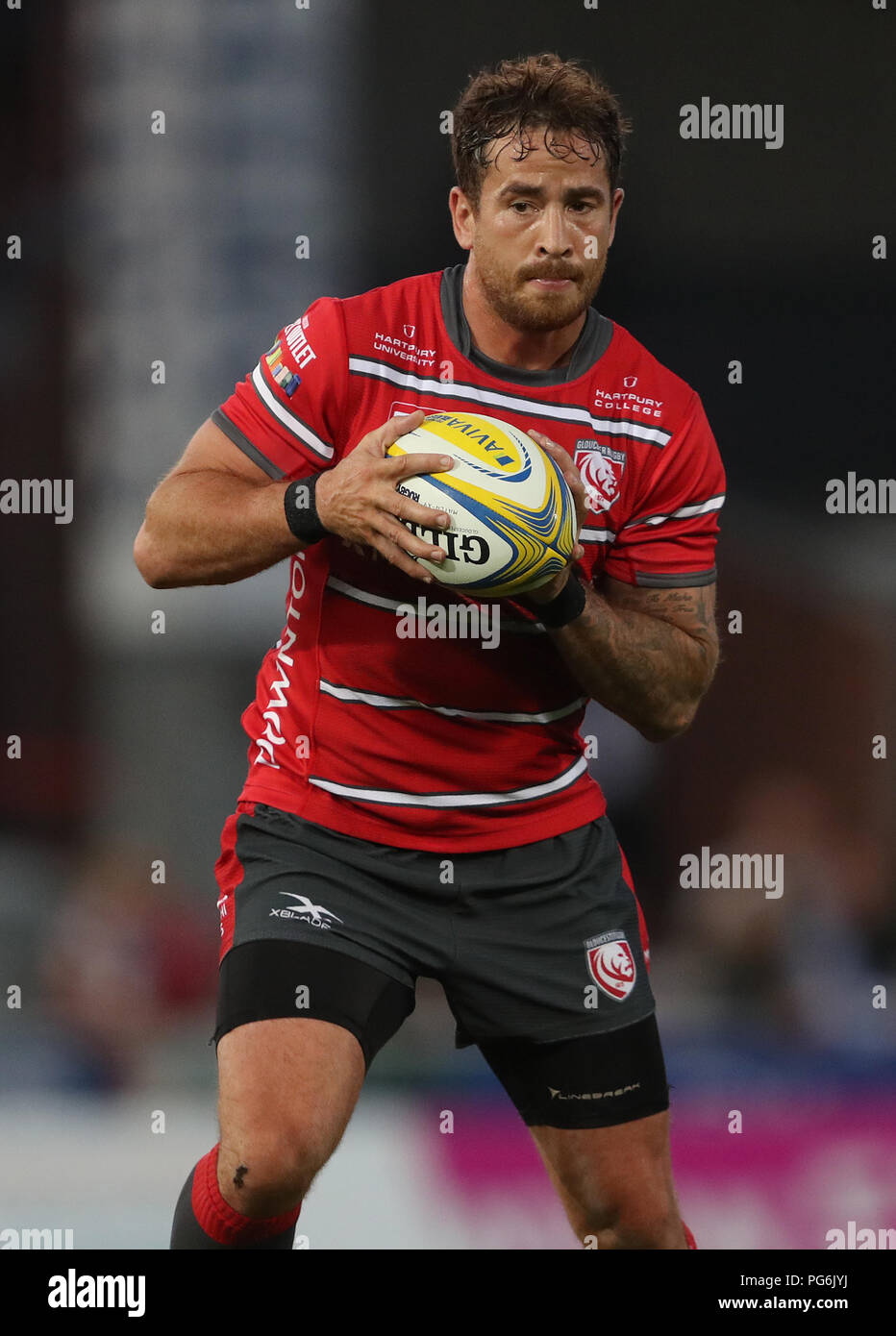 Gloucester's Danny Cipriani während des Freundschaftsspiel vor der Saison im Kingsholm Stadium, Gloucester. DRÜCKEN SIE VERBANDSFOTO. Bilddatum: Donnerstag, 23. August 2018. Siehe PA Story RUGBYU Gloucester. Bildnachweis sollte lauten: David Davies/PA Wire. Stockfoto