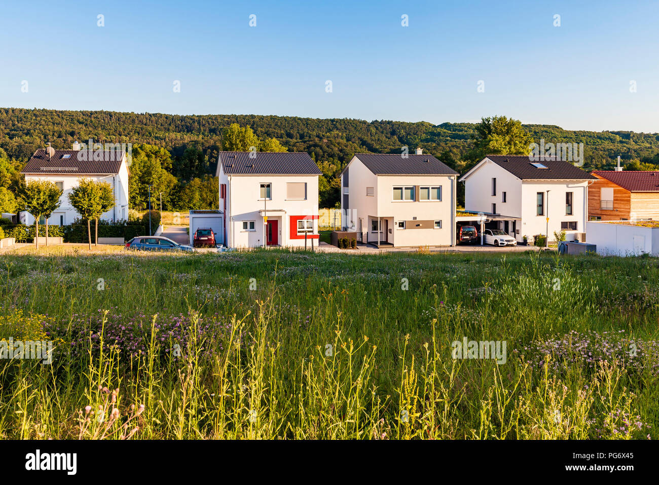 Deutschland, Baden-Württemberg, Leonberg, Einfamilienhäuser Stockfoto