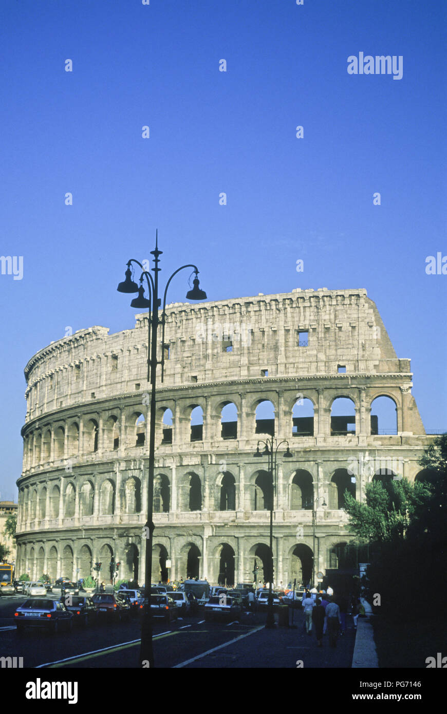 1989 historischen römischen Kolosseum RUINEN ROM ITALIEN Stockfoto