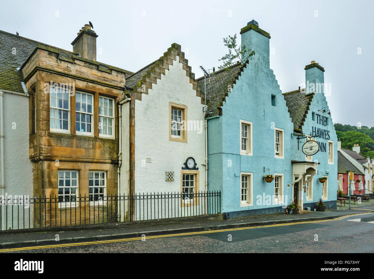 HAWES INN SOUTH QUEENSFERRY EDINBURGH SCHOTTLAND 16 C COACHING INN IN DER NÄHE DES FORTH EISENBAHNBRÜCKE Stockfoto