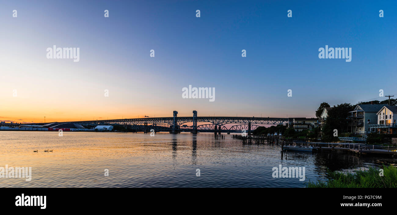 Gold Star Memorial Bridge New London, Connecticut, USA Stockfoto