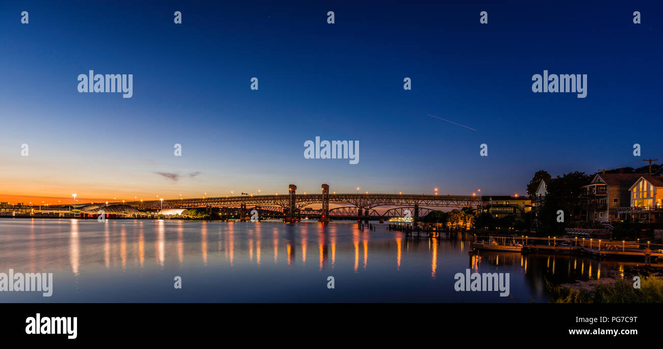 Gold Star Memorial Bridge New London, Connecticut, USA Stockfoto