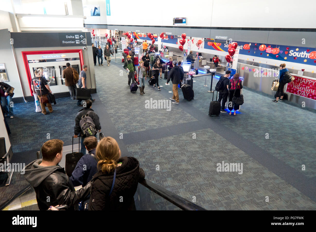 Southwest Airlines Check-in Schalter am Flughafen San Francisco International - San Francisco, Kalifornien, USA Stockfoto