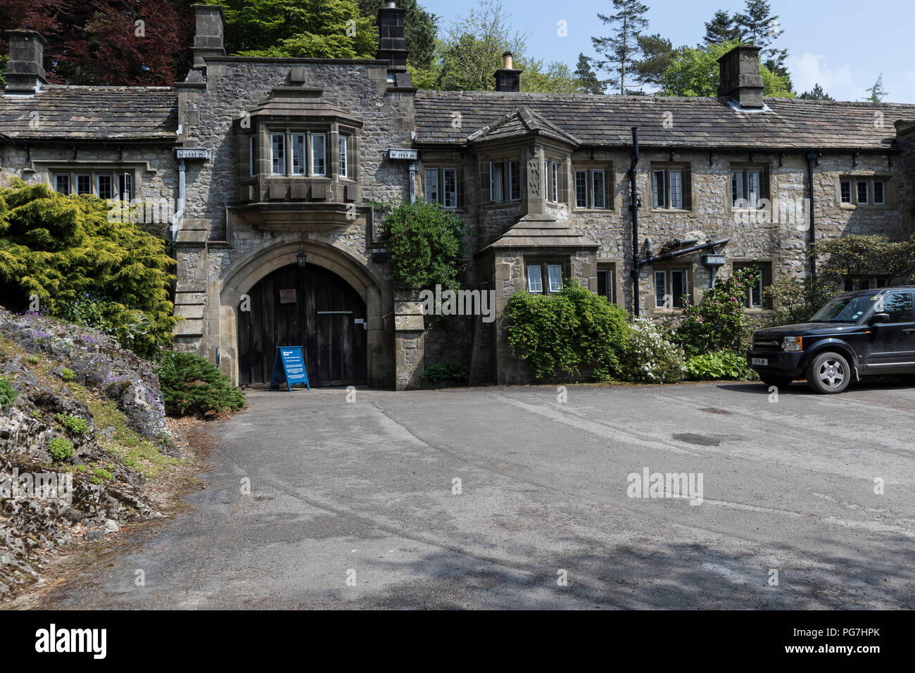Parcevall Hall & Gardens, an Skyreholme in Bösingen, Yorkshire Dales, UK. Kirche von England Diözese von Leeds. Stockfoto
