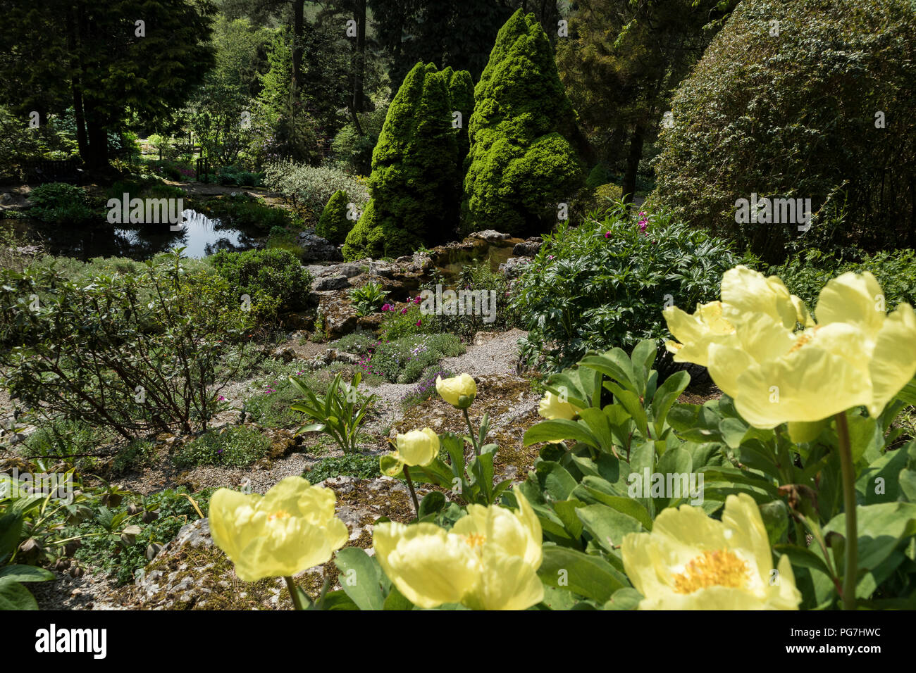 Parcevall Hall & Gardens, an Skyreholme in Bösingen, Yorkshire Dales, Großbritannien Stockfoto
