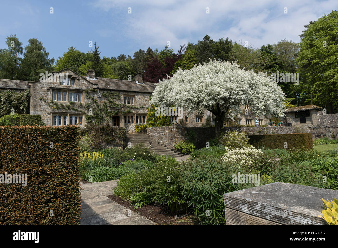 Parcevall Hall & Gardens, an Skyreholme in Bösingen, Yorkshire Dales, UK. Kirche von England Diözese von Leeds. Stockfoto