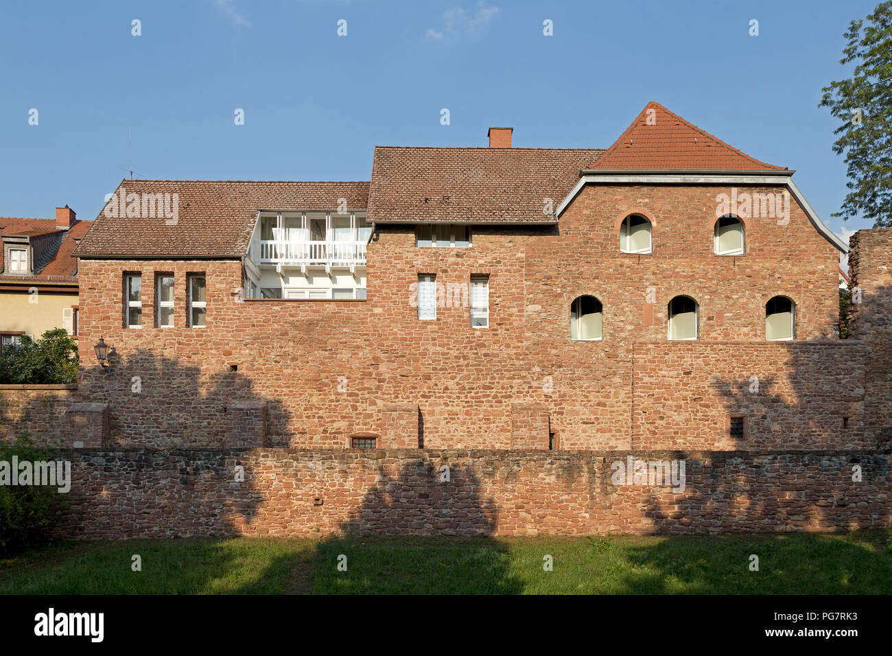 Stadtmauer Haus Ladenburg Baden Wurttemberg Deutschland