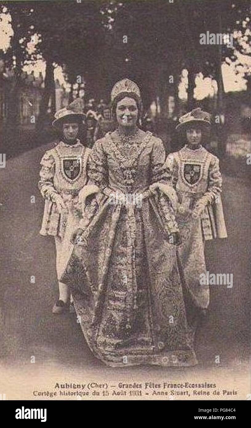 Aubigny 1931 Anne Stuart Reine de Paris. Stockfoto