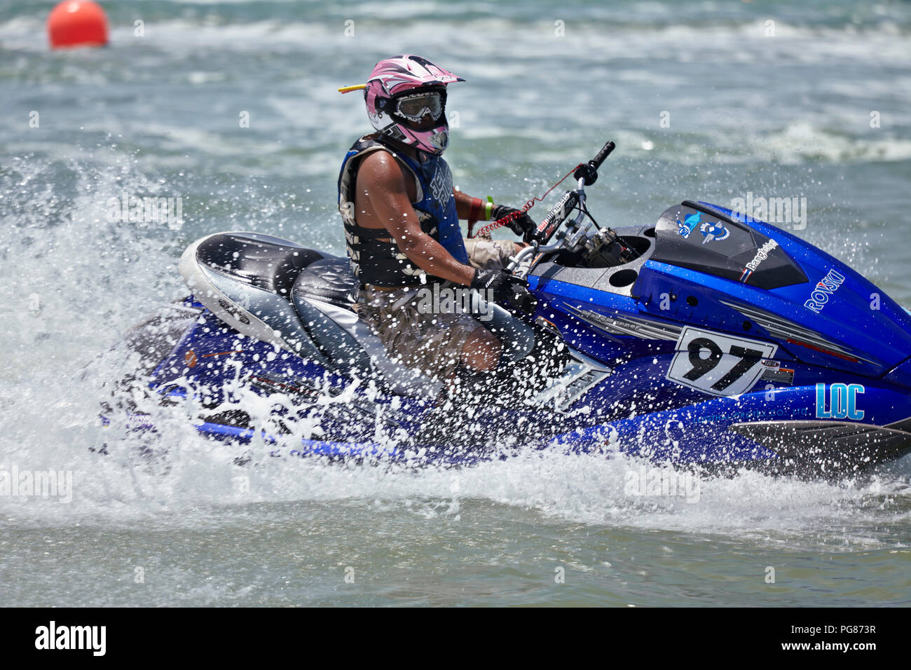 Jet Ski Racing Wettbewerber Stockfoto