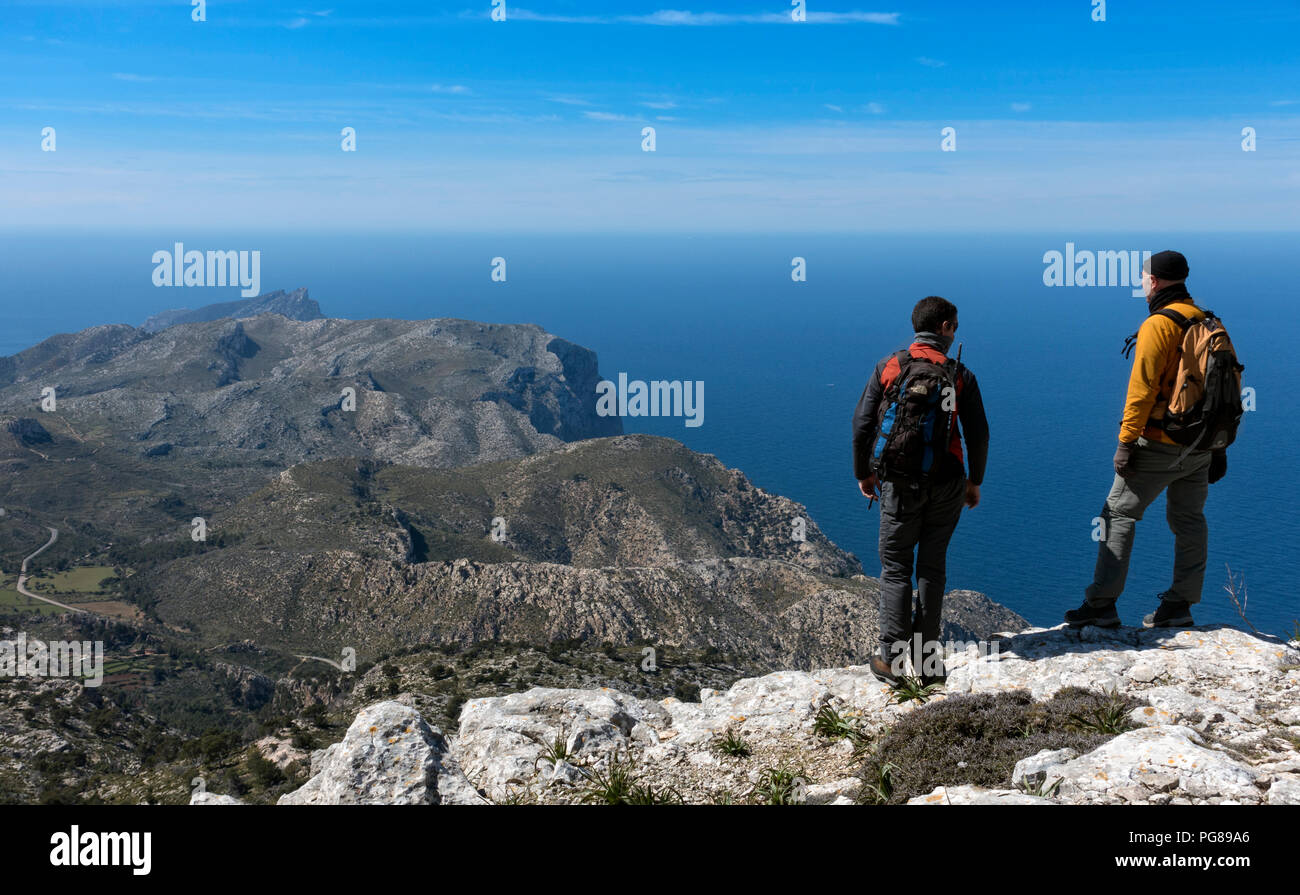 Trekking der GR 221 Trail., Insel Mallorca, Spanien Stockfoto
