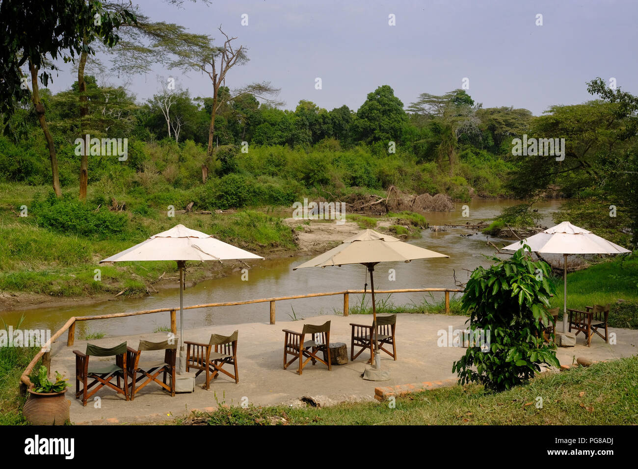 Ishasha Wildnis Camp, Uganda Stockfoto