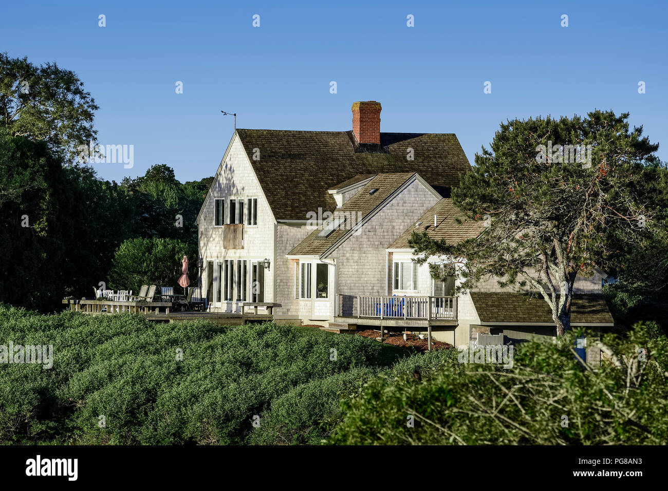 Rustikale Cape Cod Beach House, Chatham, Massachusetts, USA Stockfoto