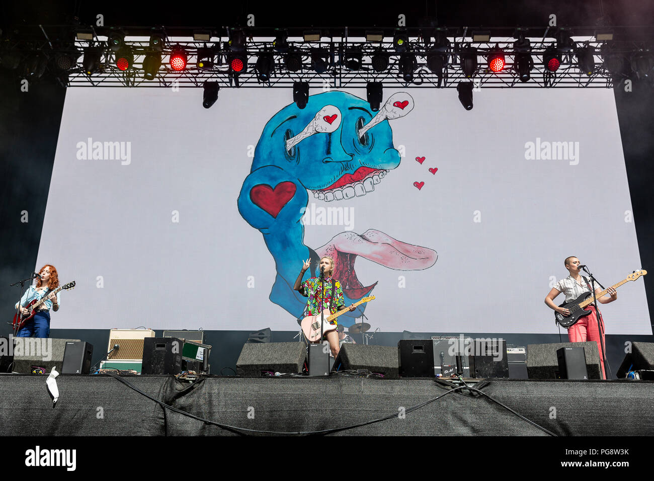 Die Regrettes live auf der Bühne des Festival Leeds, UK, 25. Juni 2018. Stockfoto