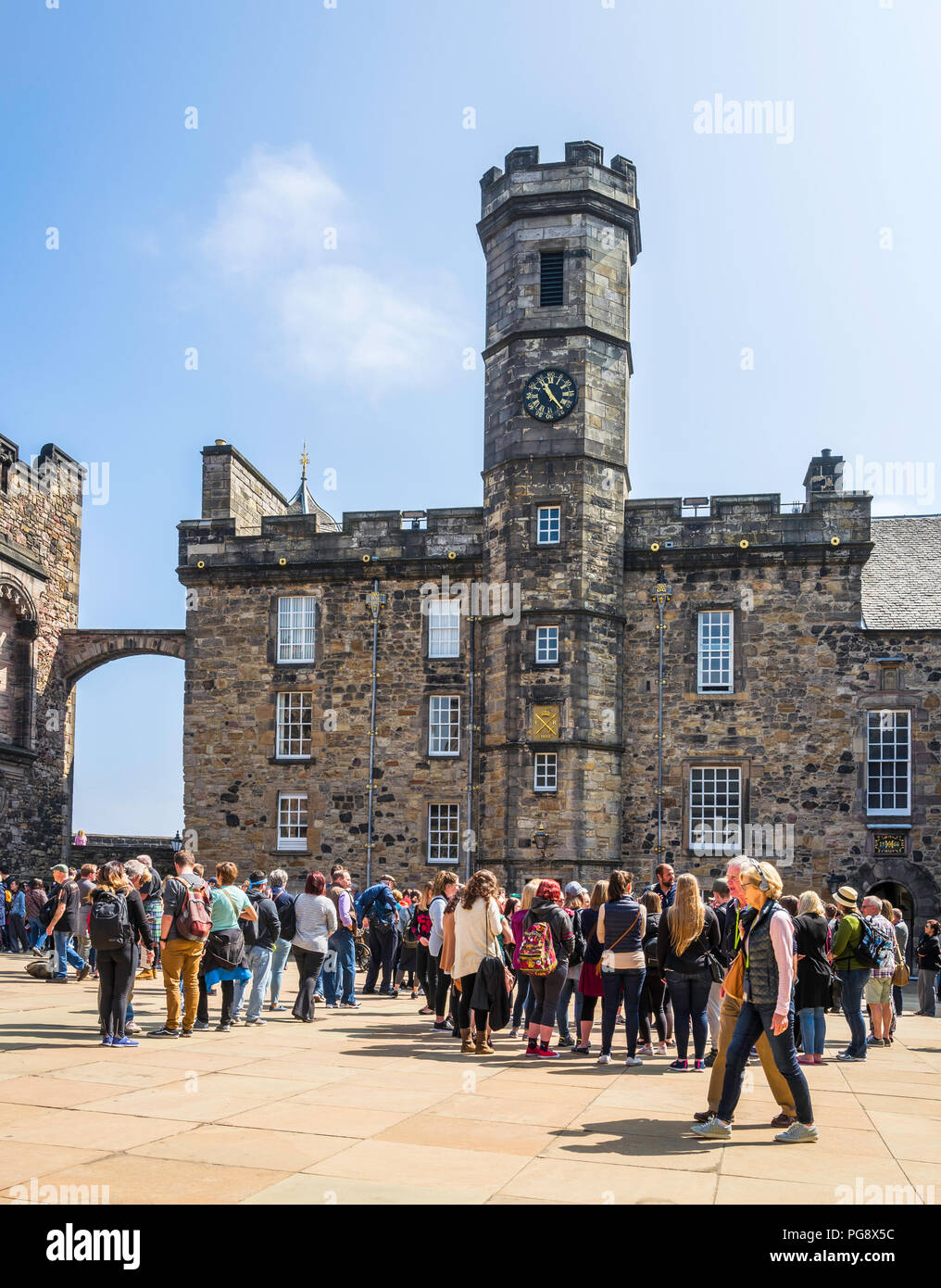 Der königliche Palast, in Crown Square, Edinburgh Castle, die Royal Apartments, die Residenz der später Stewart Monarchen waren. Stockfoto