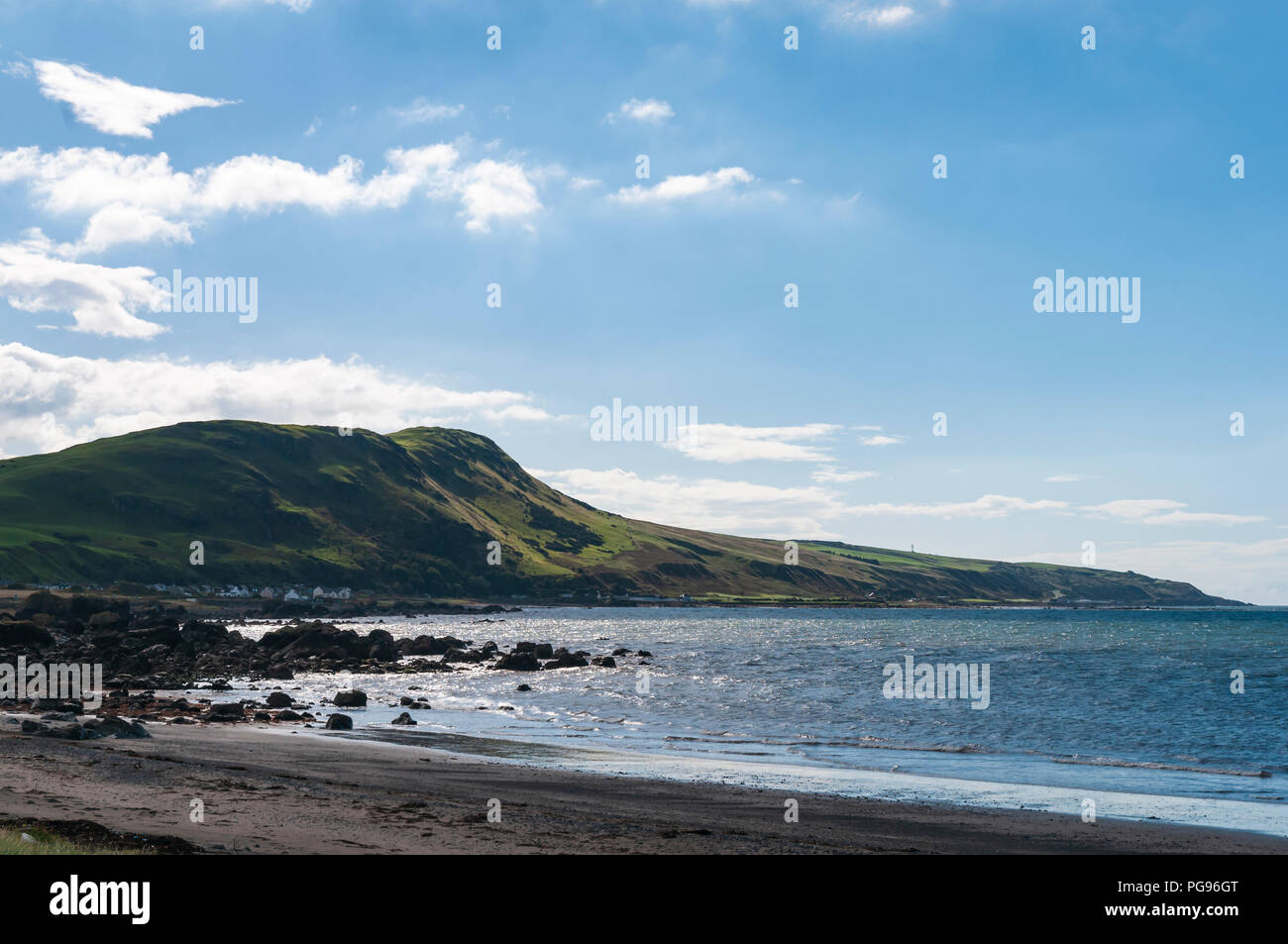 Blick über Carleton Bay Lendalfoot auf der Ayrshire Küste, den Südwesten Schottlands. 26 Serptember 2012 Stockfoto