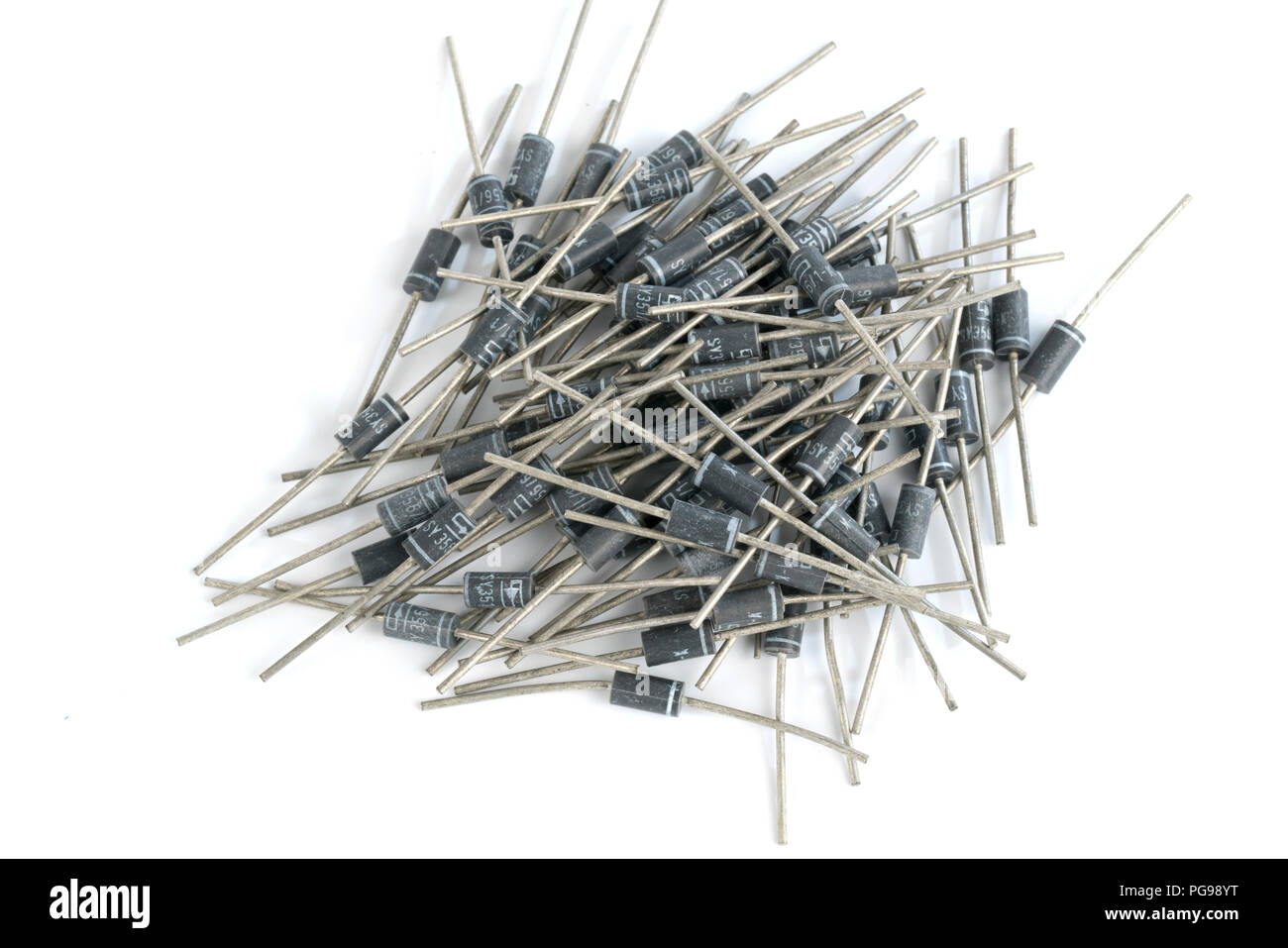 Elektronische Komponenten. Stockfoto