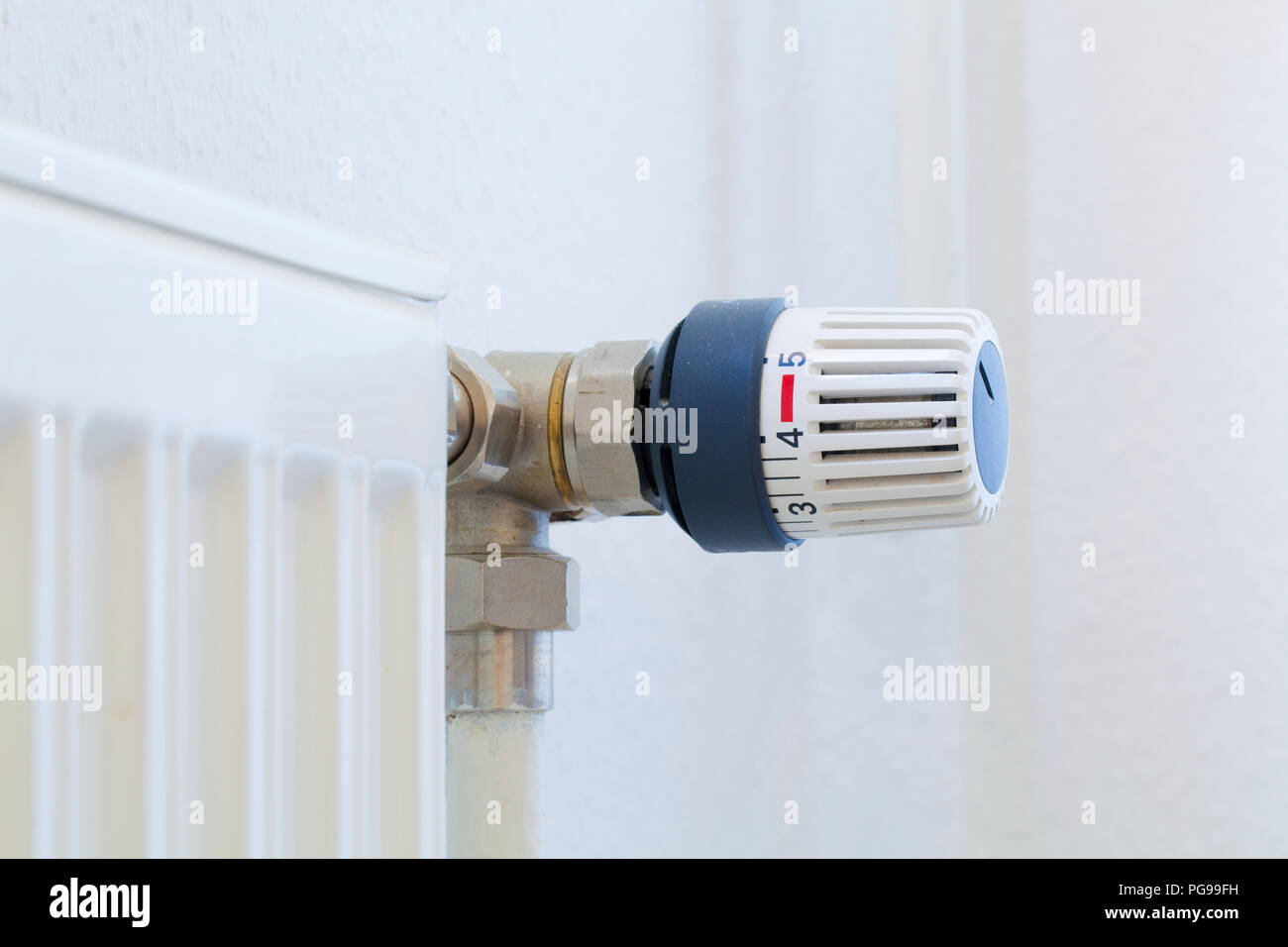 Heizkörperthermostat. Stockfoto