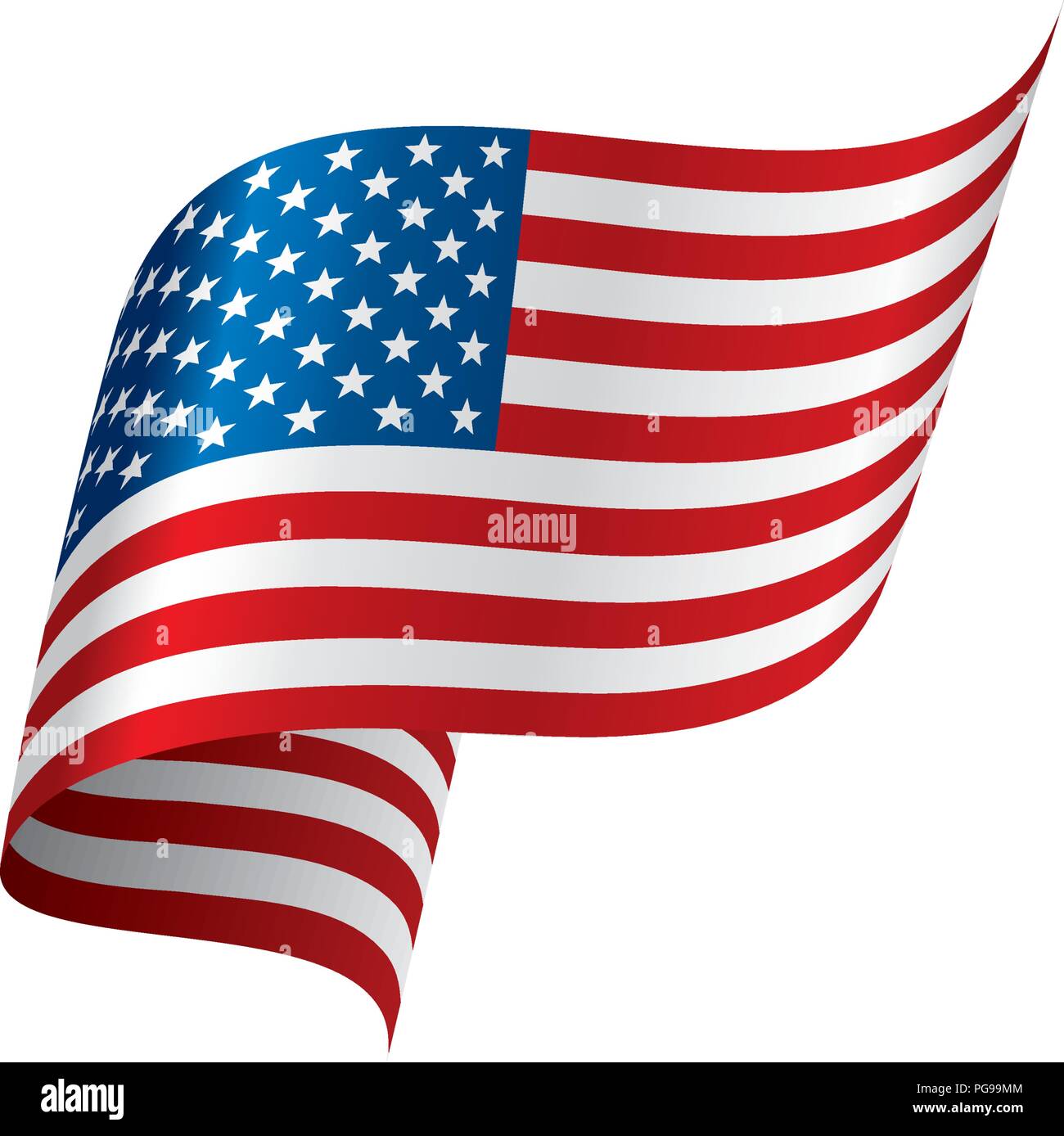USA-Flagge isoliert Stock Vektor