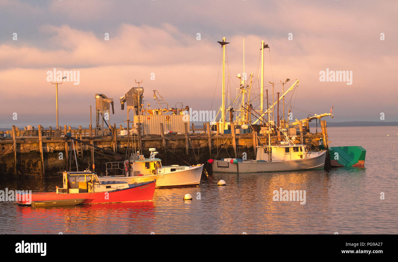 Maine-Sonnenuntergang Stockfoto