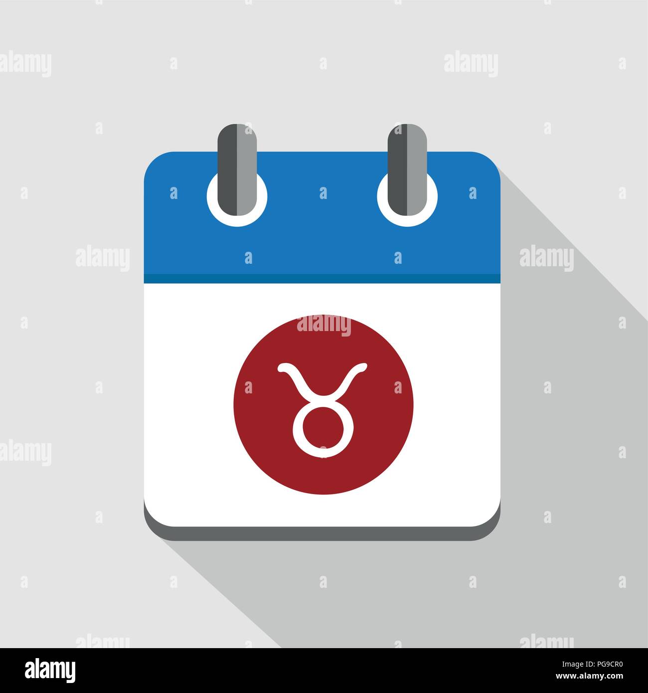 Sternzeichen Stier Horoskop Kalender Vektor-illustration EPS 10. Stock Vektor