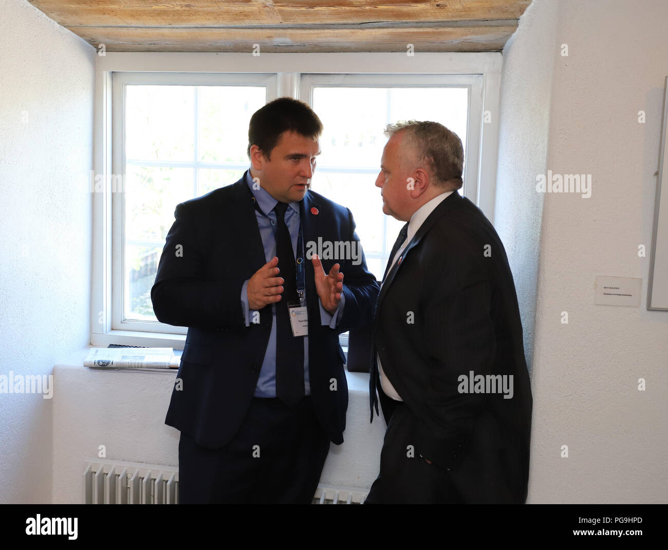 Stellvertretender Staatssekretär John Sullivan trifft sich mit ukrainischen Außenminister Pavlo Klimkin in der Ukraine Reform Konferenz in Kopenhagen, Dänemark, am 27. Juni 2018. Stockfoto