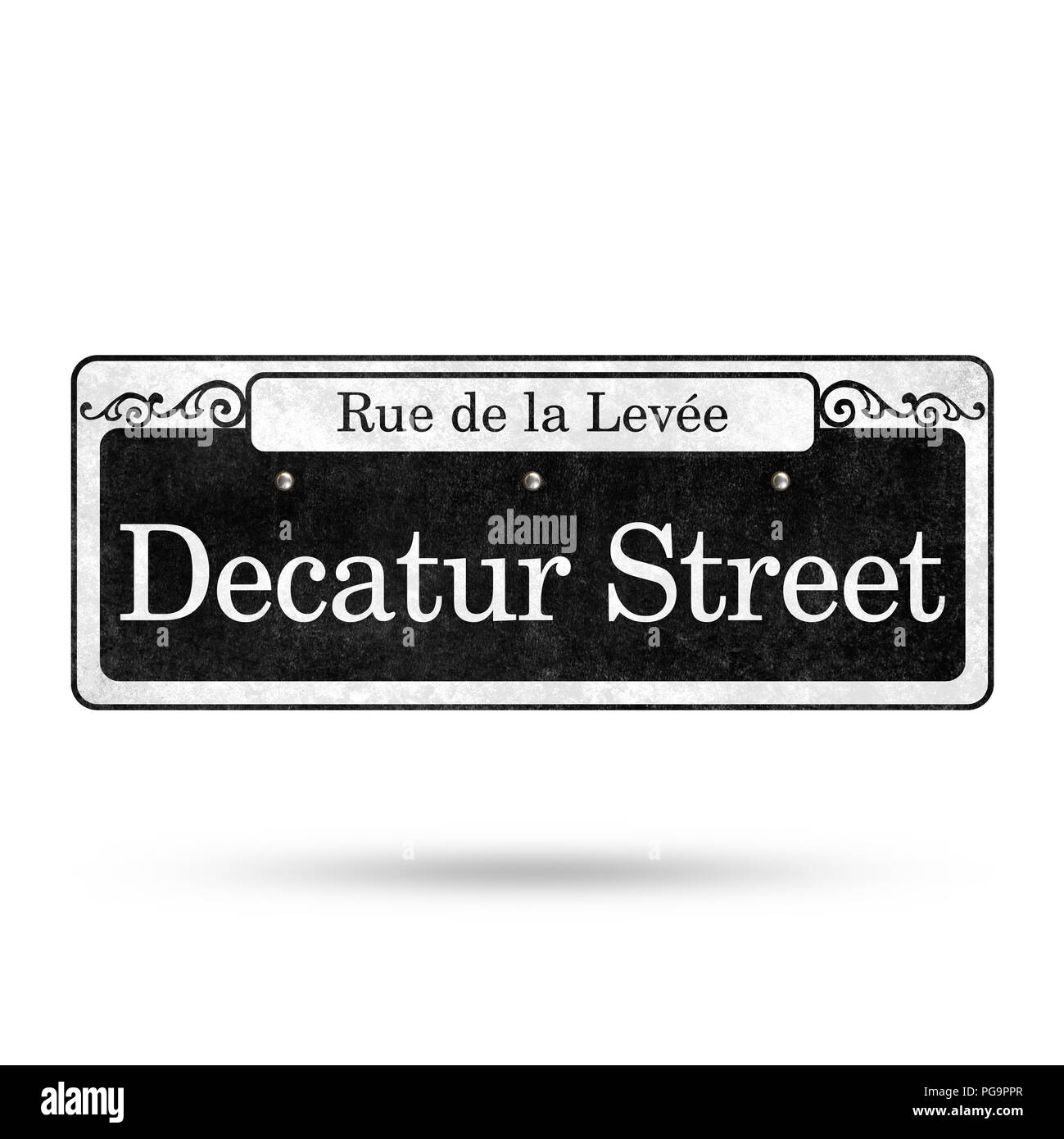 Straßenschilder New Orleans French Quarter Street Name Sammlung Stockfoto