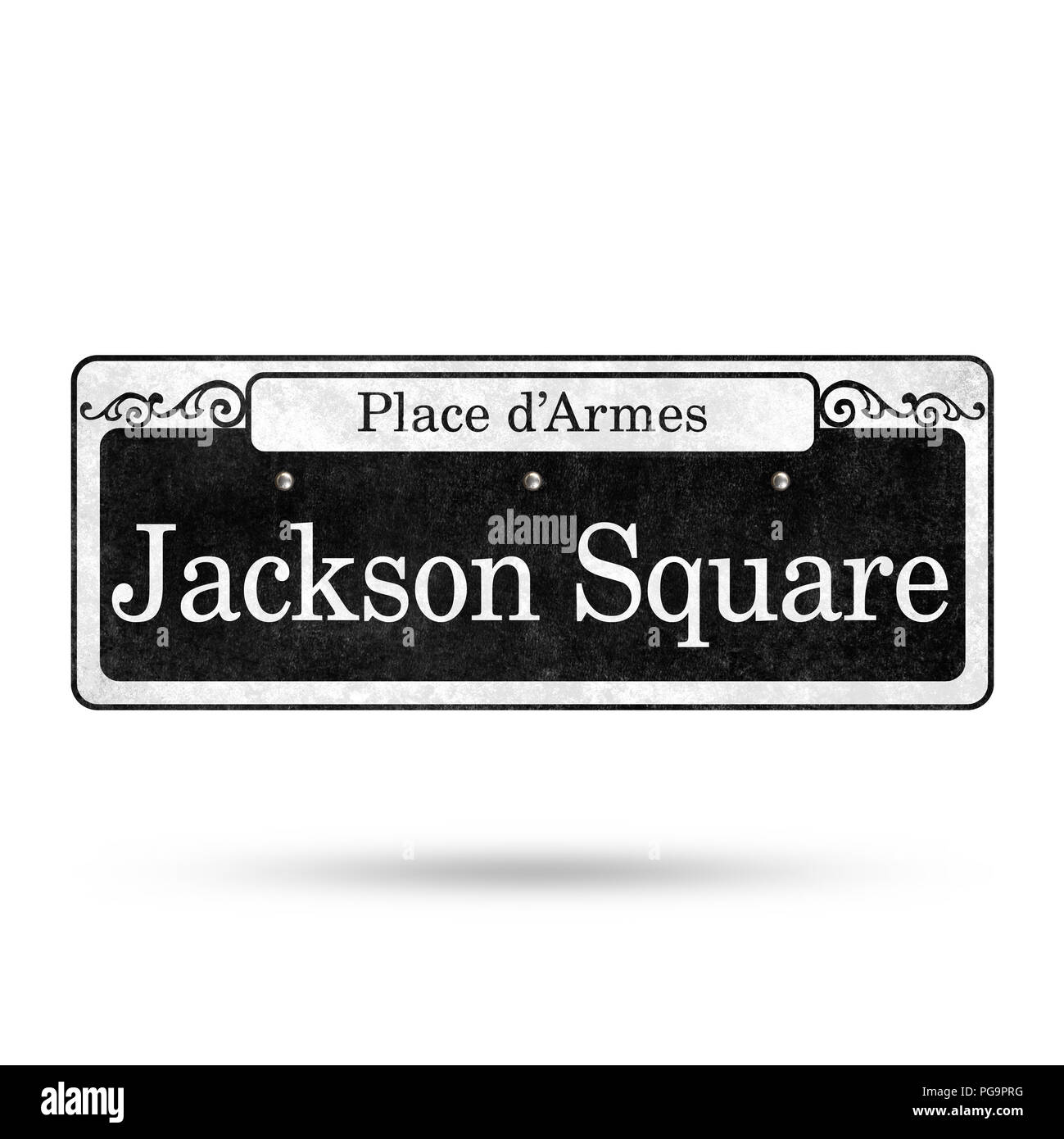 Straßenschilder New Orleans French Quarter Street Name Sammlung Stockfoto